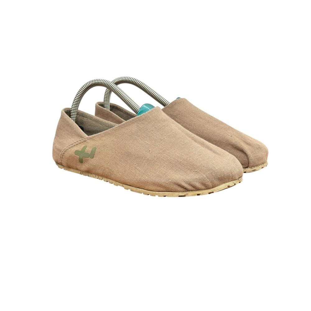OTZ Cork Linen Shoe 38 Womens Tan Loafers Comfort Relax Everyday Slip On Travel